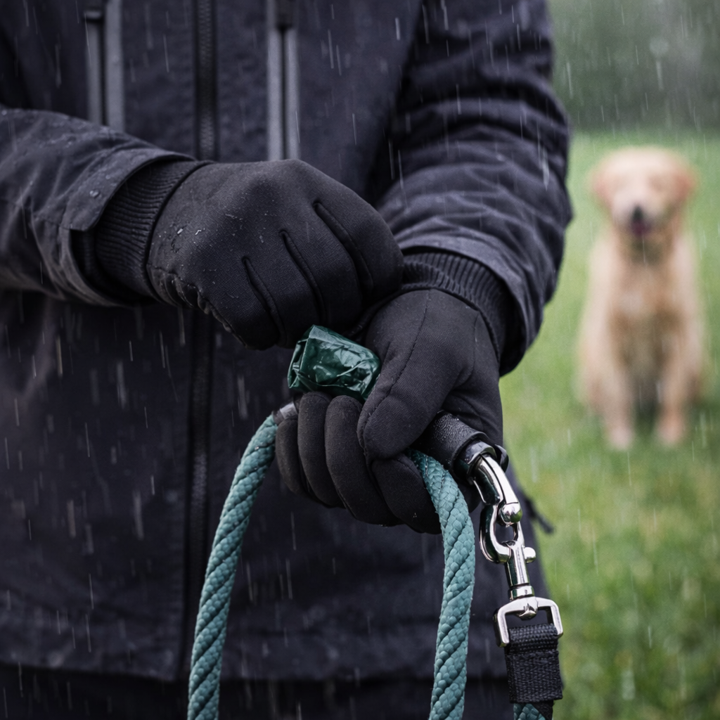 All-in-One Dog Walking Winter Gloves